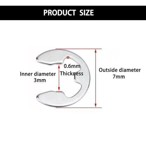100PCS RC Car Shaft Fastener Clip E-Clips Buckle for RC Car Truck DIY Model Toy Circlip Retaining Ring Washer Parts (M3) - style: M3