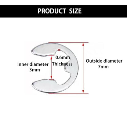 100PCS RC Car Shaft Fastener Clip E-Clips Buckle for RC Car Truck DIY Model Toy Circlip Retaining Ring Washer Parts (M3) - style: M3