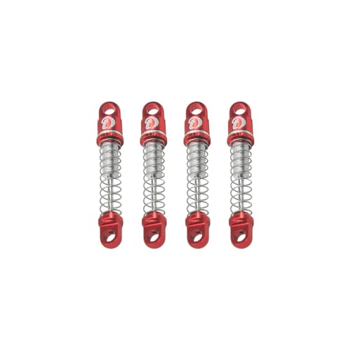 Hobby Details Aluminum Rear Axle Gear Box Skid Link Wheel Upgrade Set for 1/30 Axial SCX30 Jeep Wrangler RC Cars, Red (25mm Aluminum Shock) - color: 25mm Aluminum Shock