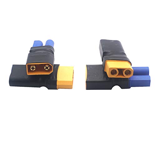 2Pairs XT90 Plug to EC5 Style Male Female Connector Adapter for RC FPV Battery Charging ESC