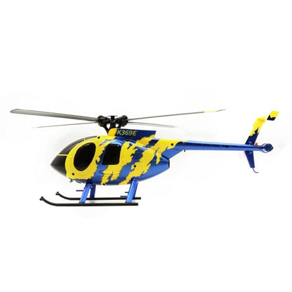 RC ERA C184 MD500 100 Size | 6-Axis Gyroscope 4CH RTF Optical Flow Sensor & Upgraded Transmitter, Beginner-Friendly Electric RC Helicopter - color: ERA-C184-YB (Yellow-Blue)