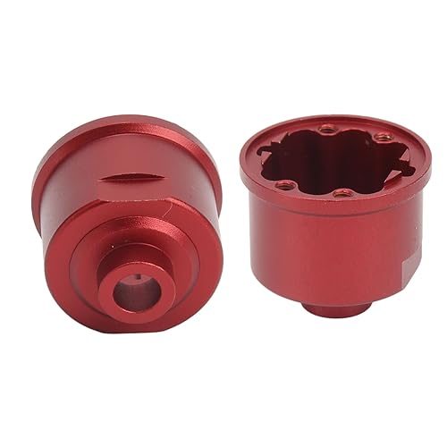 HUIOP Differential Case Made of Aluminum Alloy, Sturdy and Precise for Slash 4X4 RC Cars, Smooth Ride Lower Revs Higher Torsion, Easy to Install, RC Car Part (Red) - color: Red