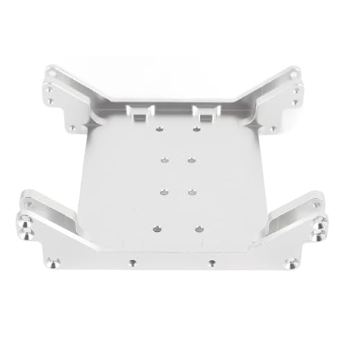 CHICIRIS RC Car Chassis Skid Plate, Aluminum Alloy Lightweight High Strength with Multiple Mounting Holes for RR10 1/10 RC Car (Silver)