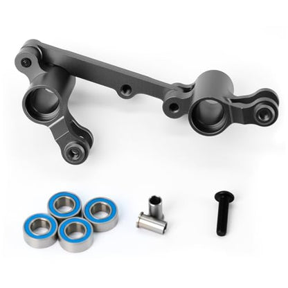 Aluminum Alloy Bellcrank Assembly with Drag Link Upgraded Parts for 1/16 Mini Maxx/Mini XRT,Replace#10743 (Black) - color: Black