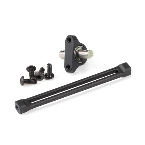 Aluminum Carrier Bearing Width Transfer Case 70mm Adjustable for 1/10 RC Crawler LCG Chassis Cheater Rigs 1.9 Shafty Comp Builds (Black) - color: Black