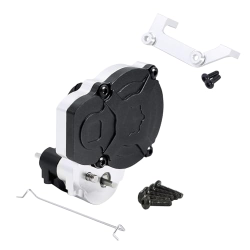 Metal Transmission Gearbox with Bracket for FMS FCX24 1/24 Power Wagon FCX18 Land Cruiser LC80 K5 Blazer RC Crawler Upgrade Part (Black for FCX18) - color: Black for Fcx18