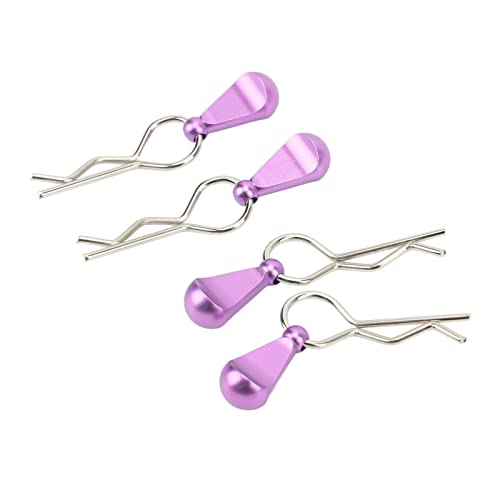 RC Car Body Clips Pull Tabs1/1 RC Body Clips Pins with Pull TabsBody with Tabs for 1/8 Car, /1RC Pins Tabs High Strength 4Pcs Great Durability (Violet) - color: Violet