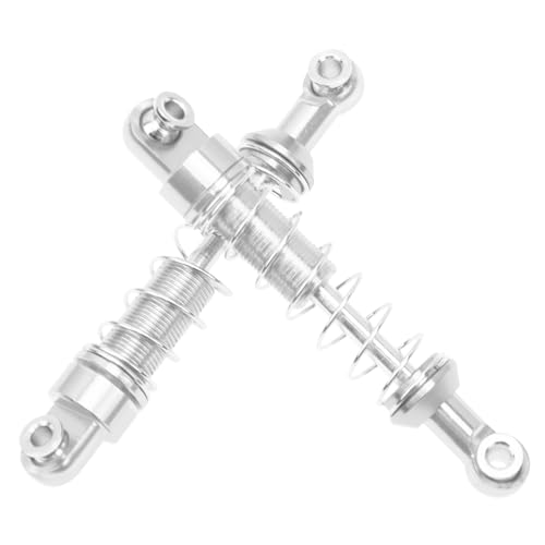 Metal Shock Absorber Damper Suspension with Extender Seat Mount Compatible with 1/12 MN D90 D91 D96 D99 D99S MN90 MN99S WPL C14 C24 C34 1/16 RC Crawler Car (Silver) - color: Silver