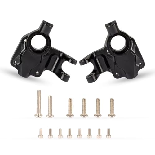 RC Steering Knuckle Block for Axial for Capra for UTB 18 1/18 CNC Aluminum Portal Axle Steering Knuckles Set RC for Racing Crawler Car Accessories(Black) - size: Black