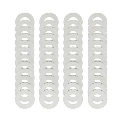 48 Pcs M8x16mm 304 Stainless Steel Shim Washers, Precision Thin Spacers | 0.1, 0.2, 0.3 and 0.5mm, 12 pcs each, flat spacer washers for M8 bolts, electronics assembly and mechanical repair - size: M8X16