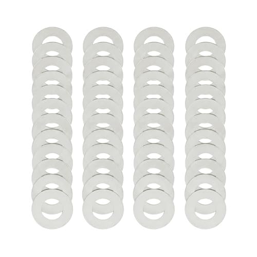 48 Pcs M8x16mm 304 Stainless Steel Shim Washers, Precision Thin Spacers | 0.1, 0.2, 0.3 and 0.5mm, 12 pcs each, flat spacer washers for M8 bolts, electronics assembly and mechanical repair - size: M8X16