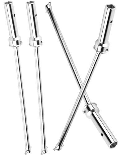 RC Drive Shaft Axles Upgrades Part for 1/5 Kraton 8S BLX,Outcast 8S BLX,#45 Steel 4PCS Front Rear Driveshaft CVD Hop-up,Silver