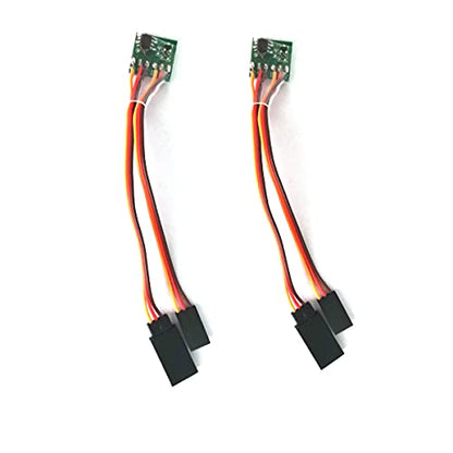 DEVMO 2Pack Universal RC Servo Signal Reverser Rotation Inverter for Aircraft Airplane Steering Gear