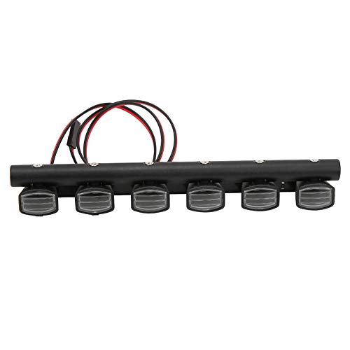6PCS LED Roof Lights for /10 Scale RC Car SCX10 Crawler, Miniature Light Bar Accessory with Plastic Housing, Service Life, Universal Fit Hobby Grade Model Vehicle Decoration Kit - size: 6 lights