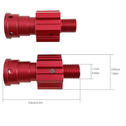 10mm Aluminum Widened Wheel Hex Nut & Axle Set for 1/5 X-MAXX 8S (Red) | 77086-4,7768 7756,Upgrade Parts,High Strength,CNC Machined,Precision Fit,Wear Resistant,Heavy Duty - color: Red