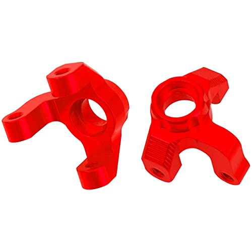Auminum Alloy Steering Knuckle C-Hubs Bellcranks Set Compatible with Losi 1/18 Mini-T 2.0 2WD Stadium RC Truck Hop-Up Parts (Red) - color: Red