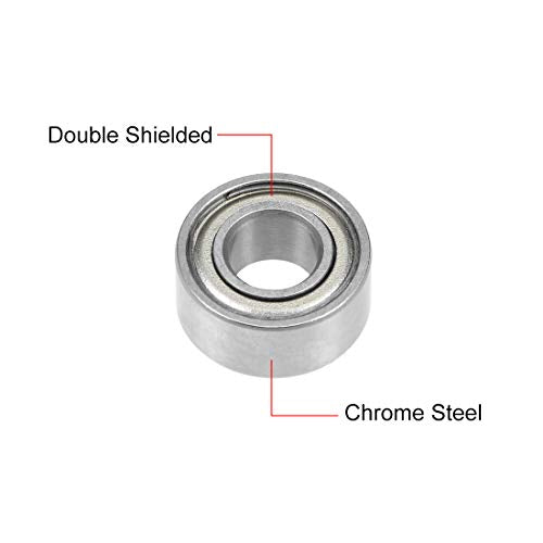 uxcell 685ZZ Deep Groove Ball Bearing 5x11x5mm Double Shielded Chrome Steel Bearings 5-Pack - size: 5mmx11mmx5mm