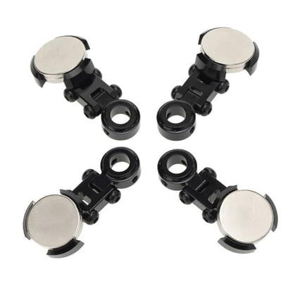 Aluminum Alloy Magnetic Invisible Body Post Mount Compatible for 1/10 SCX10 D90 RC Car Modification Kits (Black) - color: Black