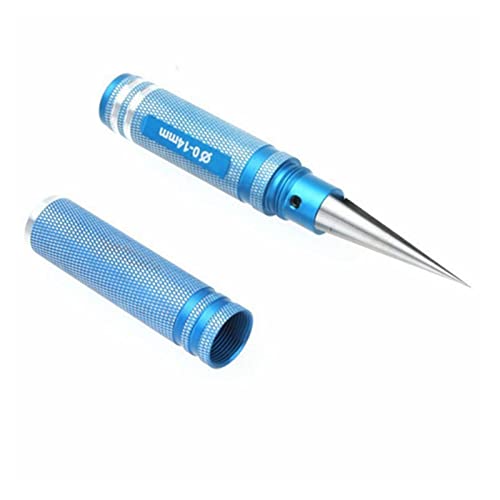 0-14mm Aluminum Alloy Expanding Hole Puncher Reamer Tool with Protective Sleeve for RC Model Body Connector Blue Reamer Tool