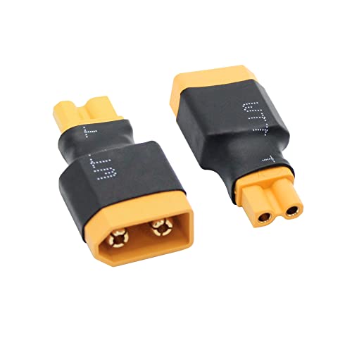 2Pair XT60 to XT30 Male Female Adaptor,XT30 to XT60 Wireless Connector Plug for RC FPV Drone Car Lipo NiMH Battery Charger ESC(4Pcs) - size: 2Pair XT60 to XT30 (4Pcs）
