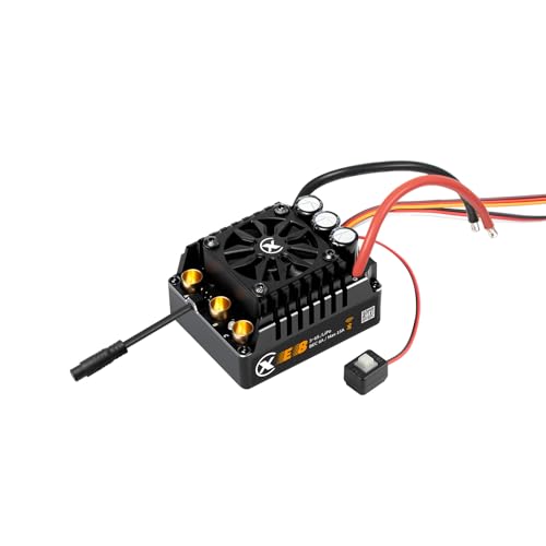 XC E8 Sensored Brushless ESC for 1/8 RC Car,3-6S 160A | Bluetooth APP Programming,6.0V/7.4V/8.4V BEC,Turbo Timing,Multiple protection,Smart Fan - size: No Connector