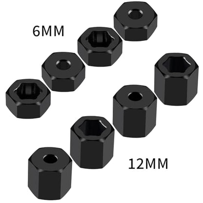 7mm to 12mm Wheel Hex Hub Adaptor for 1/16 Losi,1/16 Summit, E-Revo RC Car(12mm)