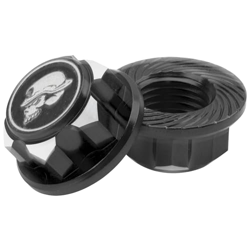 17mm Hex Wheel Nuts Adapter Dustproof Caps 1.25 Thread Compatible with Traxxas X-Maxx Summit E-Revo HPI HSP Losi Kyosho Tamiya Himoto 1/8 RC Buggy Car (Black) - color: Black