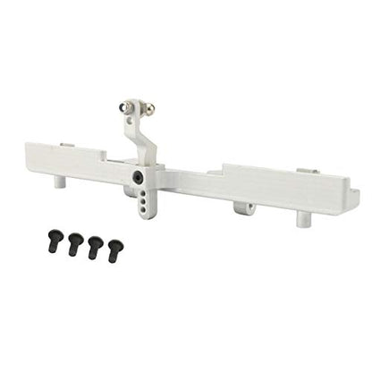 RZXYL Aluminum Alloy Rear Bumper with Tow Hook for Traxxas TRX6 1/10 RC Crawler Upgrades (Silver)