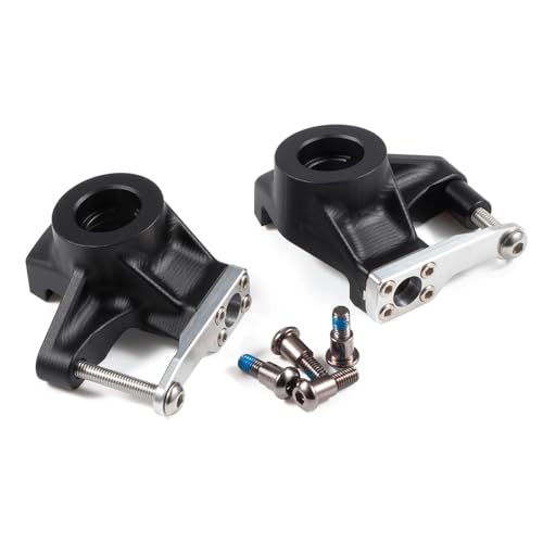 Aluminum SCX10 II Steering Knuckles Set with Kingpin Shoulder Screws, Black | Works with Axial AR44 Vanquish HD44 D44 VS4-10 Rockjock F9 F10T Straight Axles - color: Black