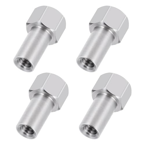 4Pcs SCX10 D90 RC Brass Weight Wheels Hex Hub Adapater Extension | Brass Wheel Weights Extended 5mm Wheel hubs Hex Adapter RC Crawler Car Upgrades Black Coating