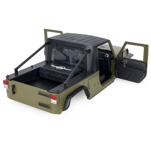 313mm Wheelbase Hard Plastic Pickup Body Shell Unassembled Kit for 1/10 RC Crawler Car Axial SCX10 90046 Jeep Wrangler (Army Green) - color: Army Green
