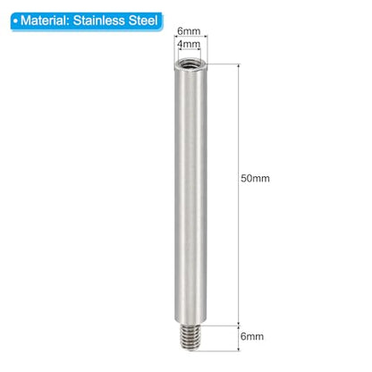 PATIKIL 12pcs M4 Standoffs, M4 50+6mm Spacer Standoffs Steel Threaded Standoffs Screws Kit 4mm ID 6mm OD Metric Male Female Thread Adapters for Circuit Board PCB RC Drones Motherboard - size: 50+6mm L