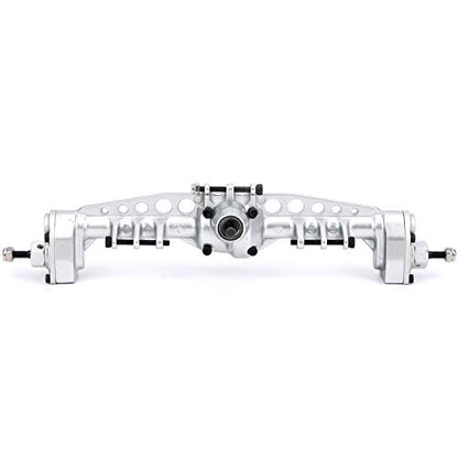 RC Car Metal Rear Portal Axle Assembly for 1/10 SCX10 III RC Crawler Accessories (Silver) - color: Silver
