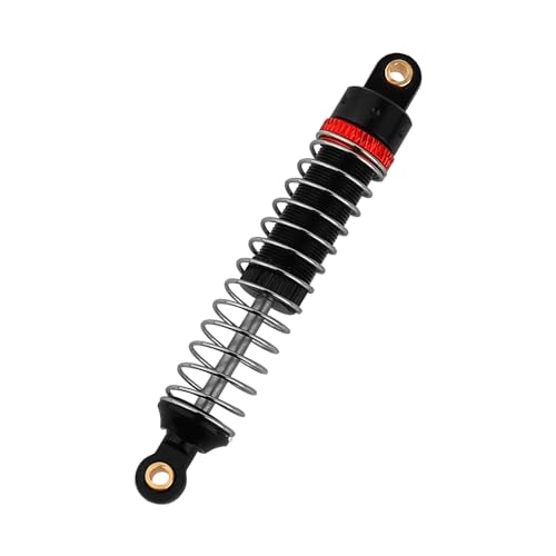4PCS 53mm/59mm/66mm Aluminum Shocks Absorbers Oil Threaded Damper for 1/18 RC Crawler TRX4M TRX-4M Bronco Defender K10 Upgrade Parts,Silver Color Spring (66mm bllack) - color: 66mm bllack