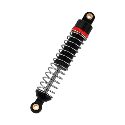 4PCS 53mm/59mm/66mm Aluminum Shocks Absorbers Oil Threaded Damper for 1/18 RC Crawler TRX4M TRX-4M Bronco Defender K10 Upgrade Parts,Silver Color Spring (66mm bllack) - color: 66mm bllack