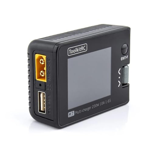 ToolkitRC M7 200W 10A 1-6S Lipo High Power Lithium Battery Multifunctional Balance Charger Discharger 2.0inch LCD for RC Drones (2PCS M7) - color: 2PCS M7