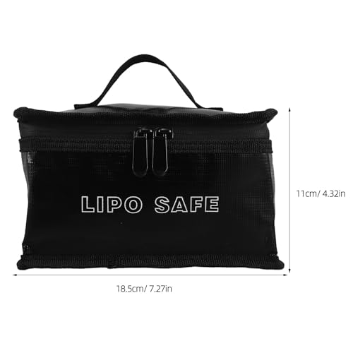 Outanaya Fireproof Lipo Charging Bag for Rechargeable and Lithium Batteries Battery Protective Case with High Temperature Resistance PVC and Non-Woven Fabric Material and Transport