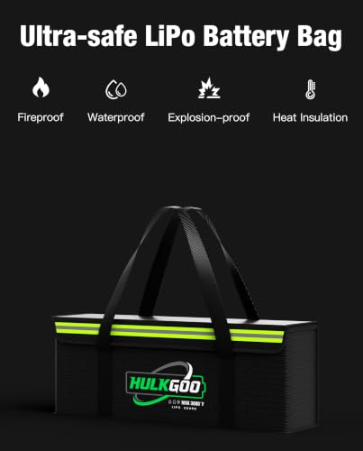 Fireproof Explosion-Proof Waterproof Ebike Battery Storage Bag - Safe Case for Lithium/Lipo Batteries (19.3 x 4.3 x 7 Inch) - size: 19*4.3*7 inch