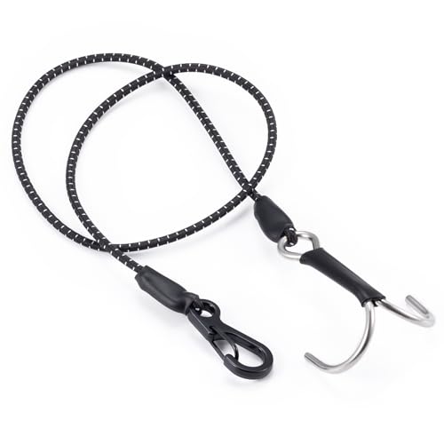 2PCS 1/10 RC Crawler Kinetic Winch Strap Elastic Force Escape Rope with Rescue Trailer Hook 20 Inch RC Tow Truck Escape Rope for Axial SCX10 TRX4 Upgrade Parts