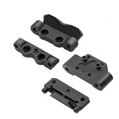 RC Automobiles Parts For Losi Micro B 2WD For Buggy RTR 1/24 Rc Car Upgrades Accessories Parts Front Bulkhead And Rear Pin Mounts Set Aluminum Meta(Black) - color: Black