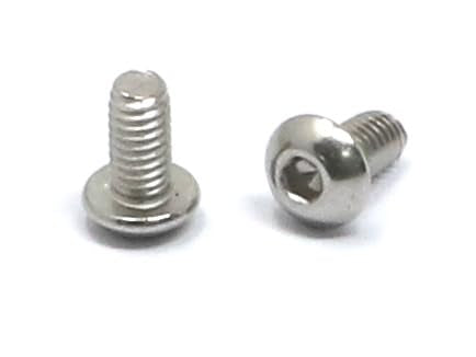 iexcell 100 Pcs M2.5 x 5mm Thread Pitch 0.45 mm Stainless Steel 304 Hex Socket Button Head Cap Screws Bolts Kit - size: M2.5 x 5mm