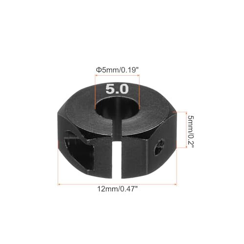 MECCANIXITY Aluminum 12mm Wheel Hex Hubs Drive Adapters Black 5mm Thickness with Screws and Pins for RC Car Upgrade Replacement Parts 4Pcs - color: Black, size: 5mm