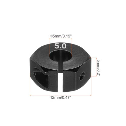 MECCANIXITY Aluminum 12mm Wheel Hex Hubs Drive Adapters Black 5mm Thickness with Screws and Pins for RC Car Upgrade Replacement Parts 4Pcs - color: Black, size: 5mm