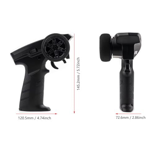 HTLNUZD Flysky FS-MG7 RC Transmitter 7 Channels Professional 2.4GHz Digital System with FS R7D Receiver for RC Car Crawler, Buggy, Cars and Boat
