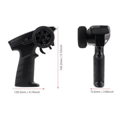 HTLNUZD Flysky FS-MG7 RC Transmitter 7 Channels Professional 2.4GHz Digital System with FS R7D Receiver for RC Car Crawler, Buggy, Cars and Boat