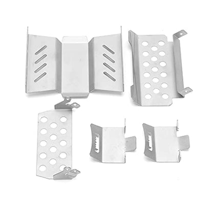 RiToEasysports RC Chassis Armors, Stainless Steel Chassis Armor Plate Skid for GEN8 1/10 RC car Model Car Accessories