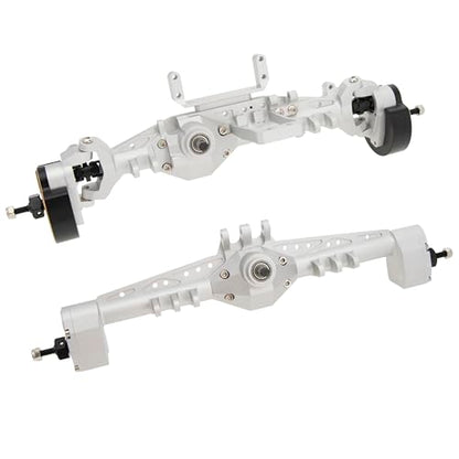 MEUS RACING Capra 1.9 Portal Axles Kit with Isokinetic 3-Section CVDs and Ackerman Steering Structure for Axial Capra 1.9 4X4 and DIY SCX10 SCX10 II Upgrades Parts (Standard-Silver) - color: Standard-silver