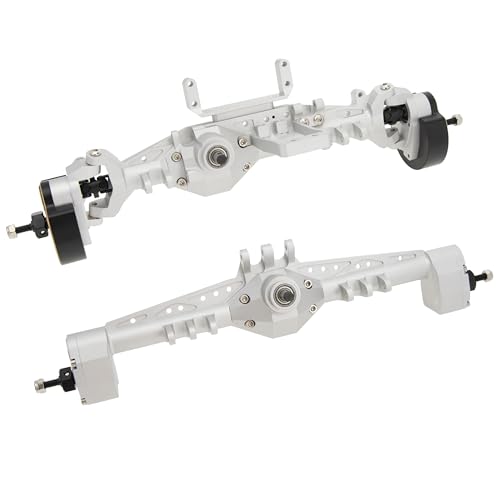 MEUS RACING Capra 1.9 Portal Axles Kit with Isokinetic 3-Section CVDs and Ackerman Steering Structure for Axial Capra 1.9 4X4 and DIY SCX10 SCX10 II Upgrades Parts (Standard-Silver) - color: Standard-silver