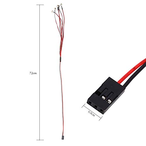 6 LED RC Car Light, 3-7V Headlight Taillight Set 5mm/3mm Diameter LED Light for 1/10 RC Model Car Truck