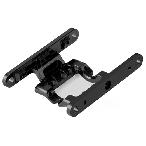 CNC Aluminum Center Frame Brace Transmission Skid Plate Gearbox for FMS FCX18 LC80 1/18 RC Crawler Car Upgrades (Black) - color: Black
